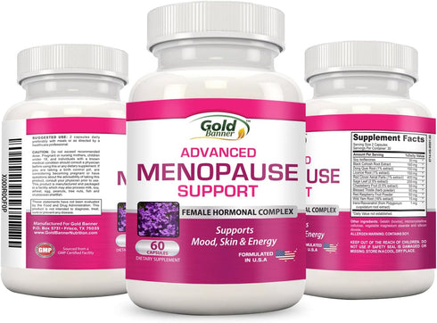 Advanced Menopause Support - Natural Female Hormonal Complex for Hot Flashes, Mood Swings & Vaginal Dryness