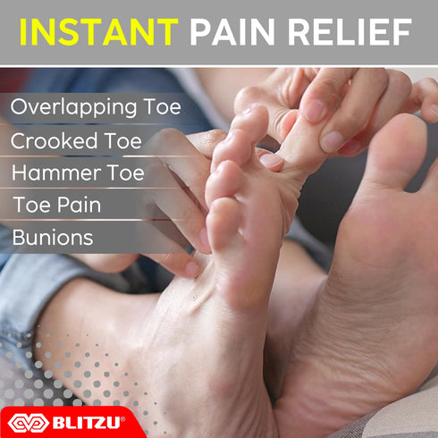 BLITZU Bunion Corrector for Women and Men, Orthopedic Bunion Splint, Big Toe Separator Pain Relief (2 Count)