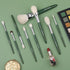 Natural Goat Hair Makeup Brushes Set, 9 Piece Face and Eye Brush Set for Travel Makeup