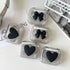 4 Pack 3D Design Cute Contact Lens Cases, Travel Eye Contacts Case Box Holder with Tweezers and Solution Bottle Kit