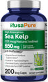 NusaPure High Absorption Sea Kelp Iodine, 325mcg, 650 mg per Veggie Capsule, 200 Count, Non-GMO, Vegan