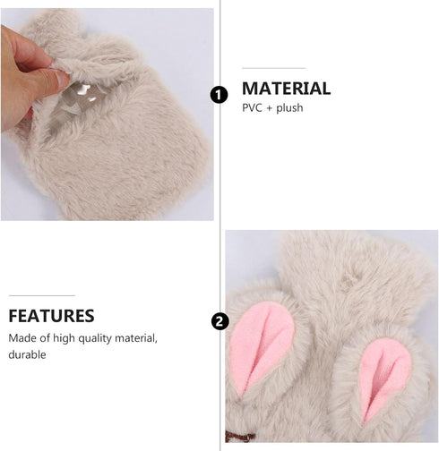 VOSAREA Warm Water Bag Silicone Hot Water Bottle Menstrual Electric Handwarmers Silicone Water Bottle Rabbit Hot Water