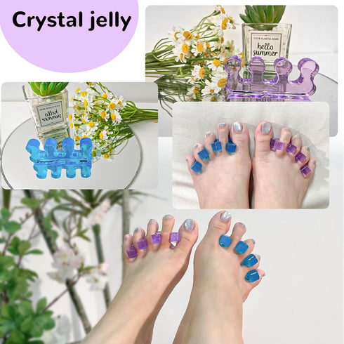 SUNFATT Toe Separators for Women, Soft Gel Pedicure Toe Spacers, Easy Finger and Toenail Polish Grooming Kit.
