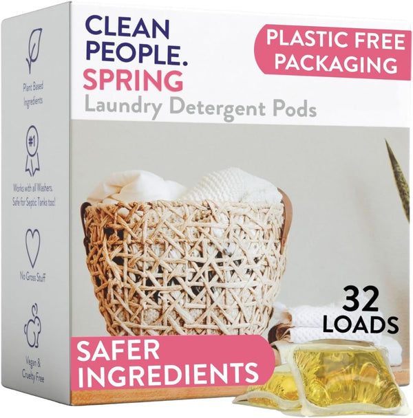 The Clean People Laundry Detergent Pods - Hypoallergenic Laundry Pods - Ultra