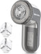 BEAUTURAL Fabric Shaver and Lint Remover, Battery Operated Sweater Defuzzer with 2 Replaceable Blades, Gray