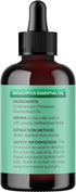 Pure Eucalyptus Essential Oil 4oz, Invigorating Home Spa Aromatherapy and Natural Bath Oil for Diffuser and DIY Skin
