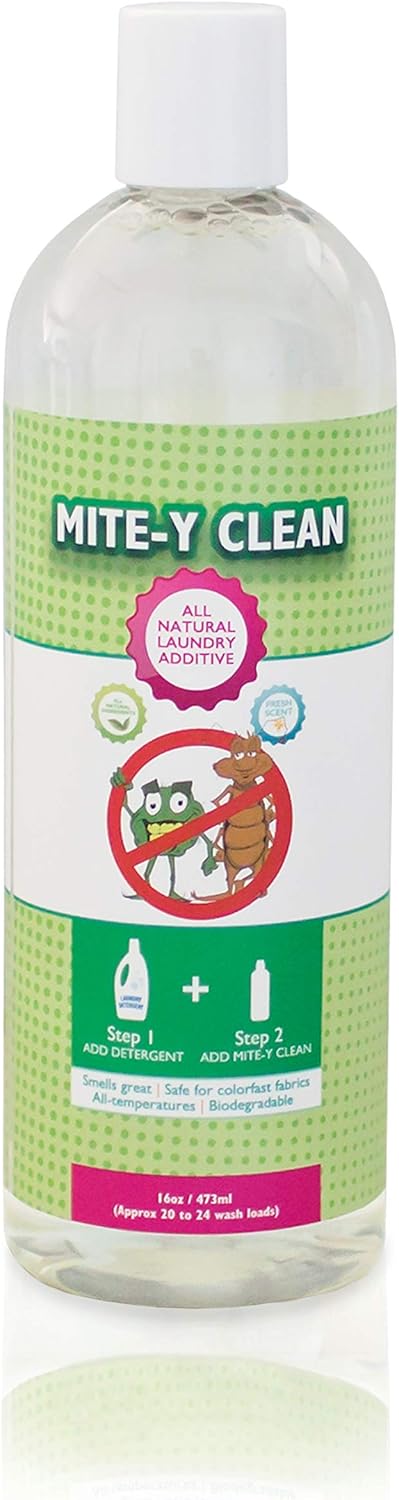 Mitey Clean All-Natural Hypoallergenic Laundry Additive, 16 Fl Oz, Eco-Friendly Formula, Safe for Sensitive Skin