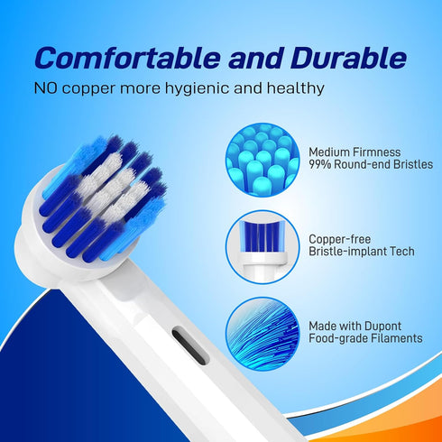 Replacement Toothbrush Heads - Compatible with Bitvae R1/R2, Rotating Electric Brush Heads for Oral B Braun Pro Series,