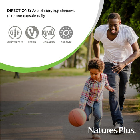 Natures Plus Source of Life Garden Organic Vitamin K2-120 mcg, 60 Vegan Capsules for Bone Health