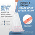 20 Gallon Trash Bags (102 Count) - Extra Strong Large Garbage Bags with Drawstring for Kitchen, Commercial, Office Use