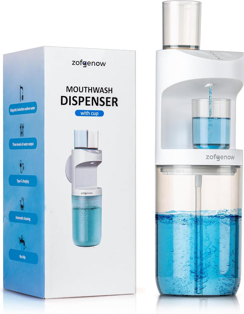 Set 2, ZOFGENOW Mouthwash Dispenser Cup of Transparent Oral Care Cup for Bathroom, Shower, Kitchen Sink, with Removable