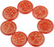 Rockcloud Healing Crystal 7pcs Engraved Magic Circle Round Palm Stones, Spiritual Powers, Red Jasper