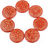 Rockcloud Healing Crystal 7pcs Engraved Magic Circle Round Palm Stones, Spiritual Powers, Red Jasper