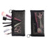 patu Zipper Mesh Bags, Long Case, 5 Pieces, Black Travel Toiletry Kit Set, Beauty Makeup Cosmetic Accessories Organizer