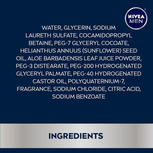 Nivea Men Maximum Hydration Body Wash, 30 Fl Oz Pump Bottle, Aloe Vera for Dry Skin