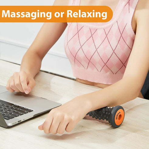 BESKAR Foot Massager Roller for Plantar Fasciitis Relief, Portable Deep Tissue Muscle Massage Tool