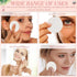 20 Pcs White Makeup Sponge with Acrylic Container, Round Powder Puff Cosmetic Blender for Wet and Dry Dual Use