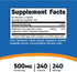 Nutricost Magnesium Complex 500mg, 240 Capsules - Magnesium Oxide, Citrate, and Glycinate - Gluten Free and Non-GMO