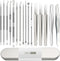 Pimple Popper Tool Kit, 16 PCS Professional Blackhead Remover Tools, Stainless Tweezers & Comedone Extractor
