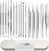 Pimple Popper Tool Kit, 16 PCS Professional Blackhead Remover Tools, Stainless Tweezers & Comedone Extractor