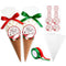 YIXAXKAO 50 Set Hot Chocolate Bar Accessories Cone Cellophane Bag Chocolate Marshmallow Bags