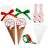 YIXAXKAO 50 Set Hot Chocolate Bar Accessories Cone Cellophane Bag Chocolate Marshmallow Bags
