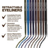 Palladio Retractable Waterproof Eyeliner, Eggplant - Creamy, Smudge Proof, Long Lasting