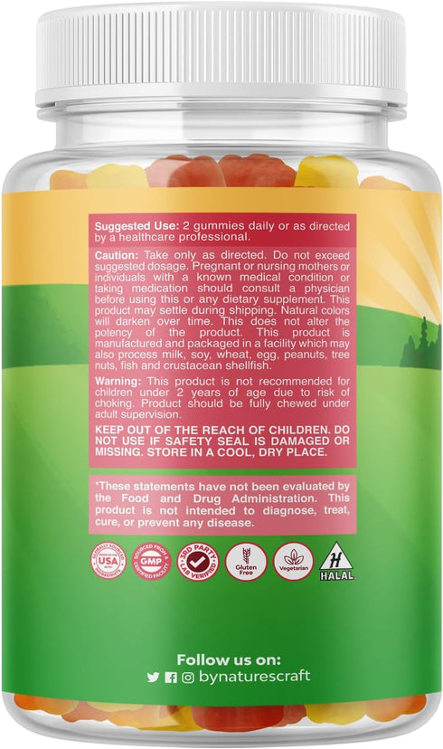 Delicious Daily Kids Multivitamin Gummies - Multivitamin for Kids Immunity Support Gummies with Vitamins A C D3 E B Zinc - Kids Vitamins Gummy Multivitamin Formula - Halal Gelatin and Gluten Free