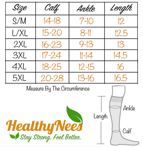 HealthyNees 2 Set 20-30 mmHg (2 4X-Large) Open Toe Compression Leg Calf Swelling Zipper Sock Pairs Beige