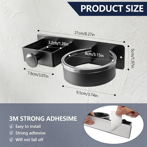 Orepzinc Hair Straightener Holder Wall, Thickened Blow Dryer Holder Wall Mounted Stainless Steel Hairdryer Holder