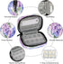 Skerhhux 7 Purple Flower Print Pill Case Travel Pill Organizer Weekly Day Portable with Zipper Medicine Box Pill Case