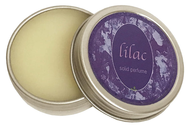 Natural Solid Perfume True to Life Lilac Flower Scent in Full Bloom (1 oz Tin Jar)