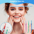 4-Pack Orthodontic Toothbrushes, Double-Ended Design, V-Trim Brush and Interspace Brush for Effective Braces Cleaning