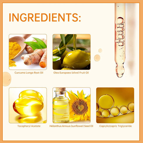 Turmeric Serum for Dark Spots, 1 Fl Oz, Anti Aging Facial Serum for Face & Body, Reduces Hyperpigmentation