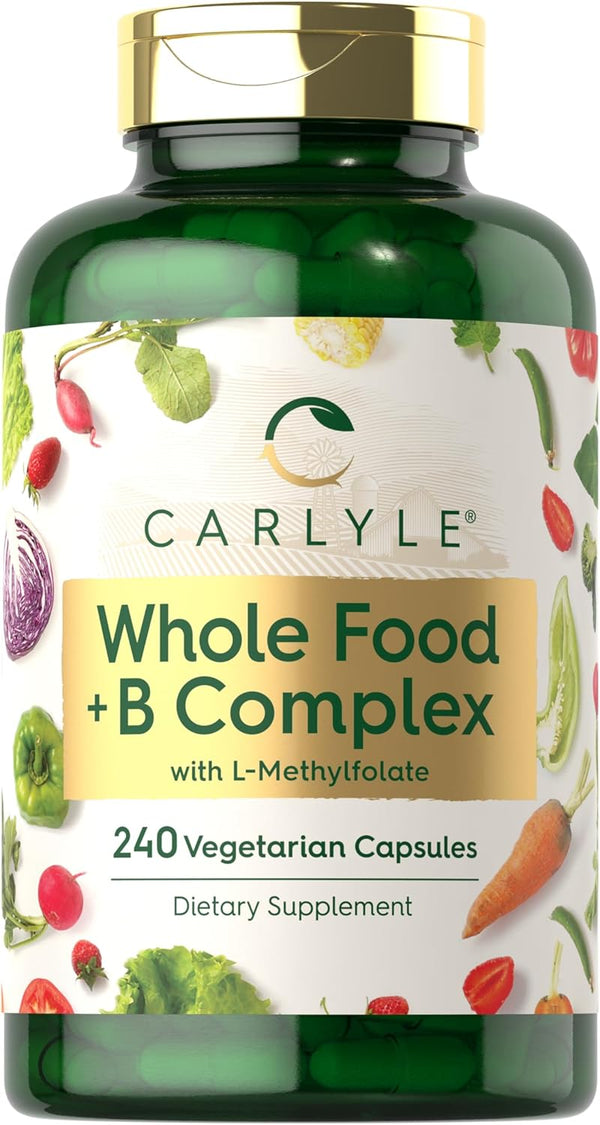 Carlyle Whole Food Multivitamin with B Complex | 240 Capsules | Vegetarian, Non-GMO, Gluten Free