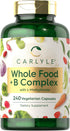 Carlyle Whole Food Multivitamin with B Complex | 240 Capsules | Vegetarian, Non-GMO, Gluten Free