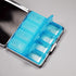 HENGYAAI 7 8 Silver Vintage Pill Box Day Metal Pill Box with Mirror and Compartments Cute Travel Pill Organizer