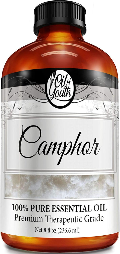 Oil of Youth Camphor Essential Oil - 8oz (8 Fluid Ounces) Bulk