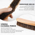 Horsehair Garment Brush with Long Wooden Handle, Soft Clothes Brush for Hair Removal, Lint Brush for Pet