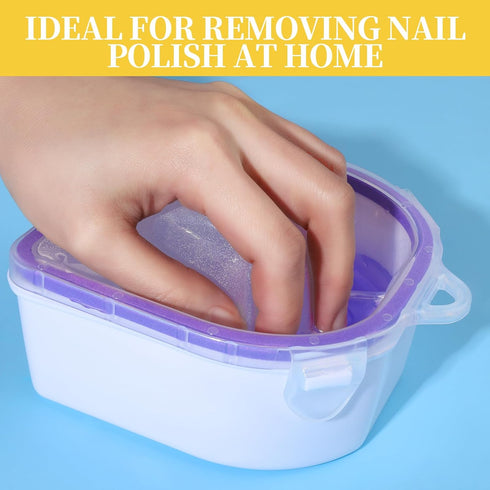 Teenitor Soak Off Bowl Nail Soaking Bowl, Acetone Proof Gel Polish Remover Tools with Cuticle Pusher