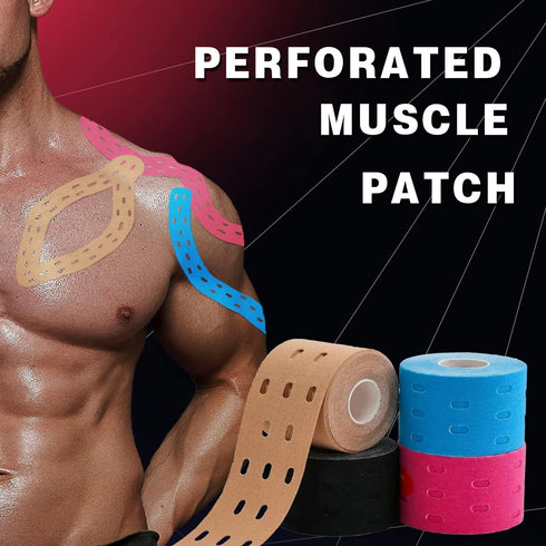Waterproof Kinesiology Tape - 4 Rolls Elastic Athletic Tape for Joints Support & Muscle Pain
