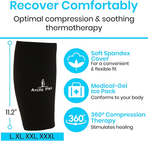Arctic Flex Ice Sleeve - Hot & Cold Compression Wrap for Knee, Elbow, Arm Pain Relief, Reusable Therapy Compress
