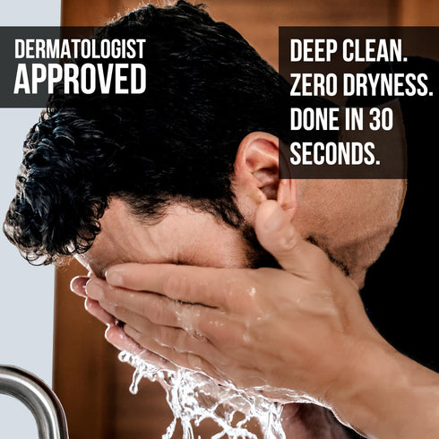 RUGGED & DAPPER - Daily Men's Face Wash + Scrub, 5 Month Supply, Deep Exfoliating Cleanser, Prevents Breakouts, Acne