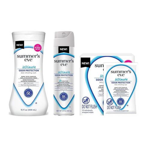 Summer's Eve Ultimate Odor Protection, Variety Pack (Spray, Wash, & Wipes) (1