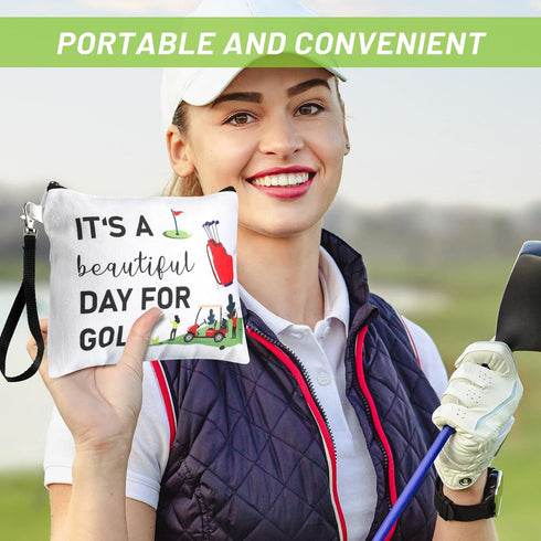 Skylety 9 Pieces Golf Gift Cosmetic Bags - Golf Makeup Pouch Organizer Case for Golfer Team Ladies