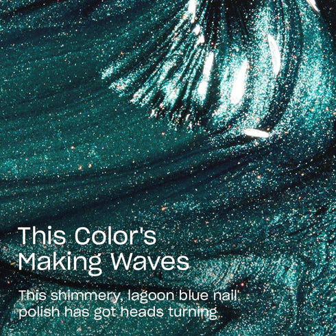 Nail Lacquer Nail Polish | Opaque Light Blue Green Shimmer, Chip Resistant, Vegan, Fast Drying, Streak Free by OPI