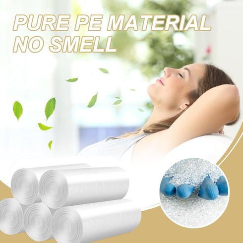 4 Gallon Small Bathroom Trash Bags, Clear Unscented 180 Counts, Strong Plastic Mini Garbage Bags for Office, Tiny Waste