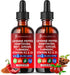 JB Wellness Co Cayenne Pepper Supplement Liquid Drops + Hawthorn Berry, Vitamin D3 K2 Beet