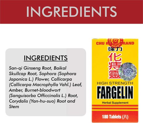 High Strength Fargelin Herbal Supplement by Solstice Medicine Company, 180 Tablets
