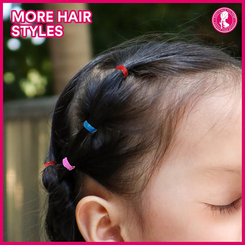 Teenitor Color Elastic Hair Bands, Hair Ties (2000pcs Multi Color Hair Holder Hair Tie Elastic Rubber Bands for Baby